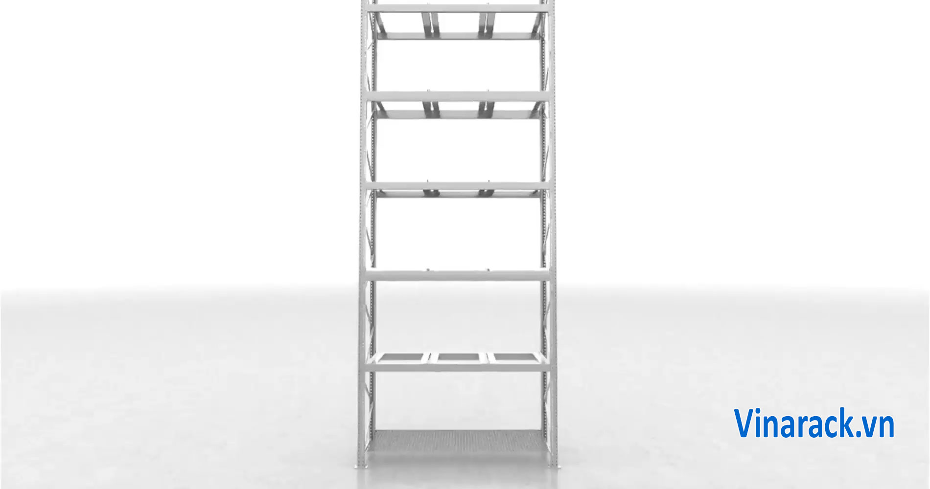 Kệ thép nhiều tầng màu trắng sáng đẹp